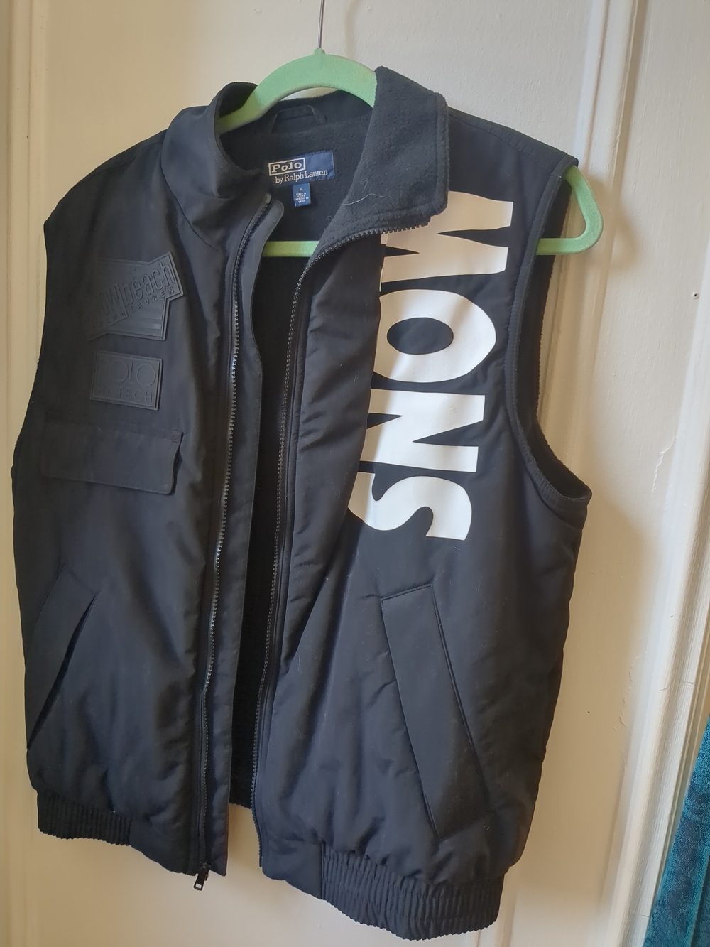 Polo by Ralph Lauren Black Sleeveless Puffer Vest with White Logo